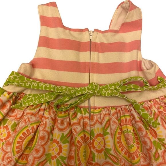 Counting Daisies Pink and Green Sleeveless Dress - Picture 7 of 11